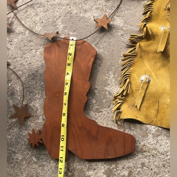 vtg western wall decor chaps boot lazo - Picture 9 of 9